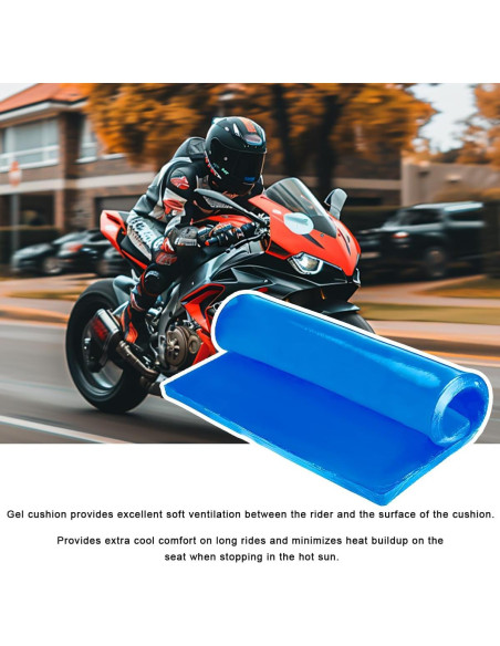 Almohadilla de Gel para Asiento de Motocicleta FSTURIOS Azul