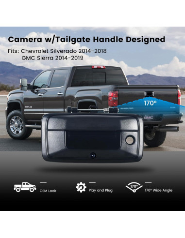 Cámara de Reversa Dasaita 1080P para Chevrolet Silverado 2014-2015