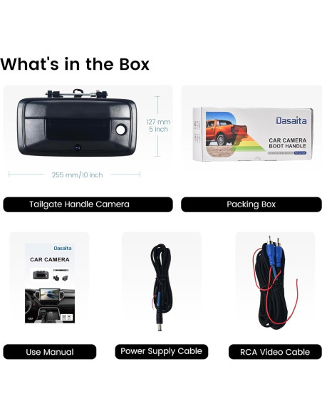 Cámara de Reversa Dasaita 1080P para Chevrolet Silverado 2014-2015