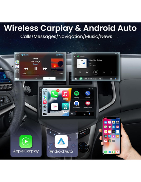 Radio Estéreo de Coche Jingelsye 9" 1280x800 para Chevy Aveo 2012-2016