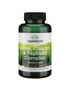 Suplemento Digestivo Swanson Senna Psyllium 90 Cápsulas