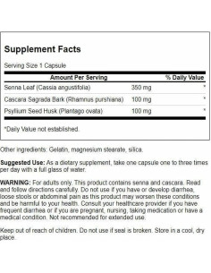 Suplemento Digestivo Swanson Senna Psyllium 90 Cápsulas 2