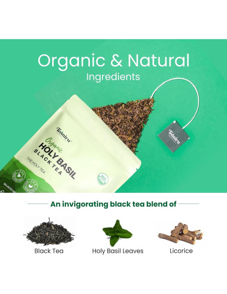 Té Negro de Albahaca Sagrada Teaniru - 30 Bolsitas Orgánicas