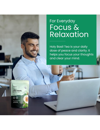 Té Negro de Albahaca Sagrada Teaniru - 30 Bolsitas Orgánicas