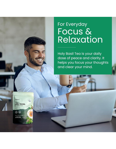 Té Negro de Albahaca Sagrada Teaniru - 30 Bolsitas Orgánicas