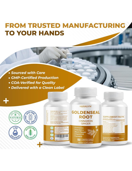 Suplemento de Sello de Oro NuraFuse 150 Cápsulas 8 en 1 Suplemento de Sello de Oro NuraFuse 150 Cápsulas 8 en 1