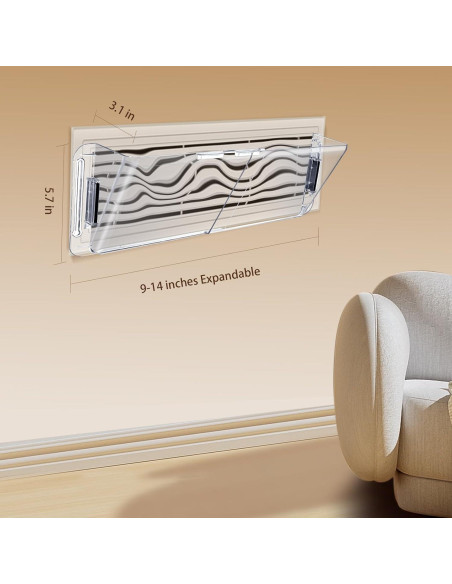 Deflector de Ventilación Ajustable YZXTECNIP 22.86-35.56 cm