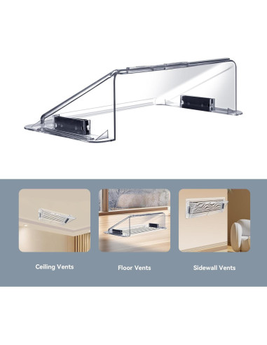 Deflector de Ventilación Ajustable YZXTECNIP 22.86-35.56 cm