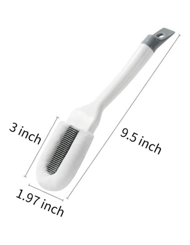 Cepillo de Zapatos Profesional Andiker Blanco 27x7cm