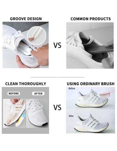 Cepillo de Zapatos Profesional Andiker Blanco 27x7cm