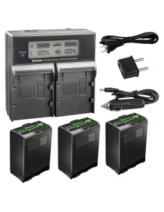 Baterías Kastar 3-Pack BP-A100 + Cargador CH04 para Canon