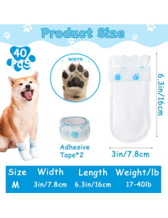 Botas Desechables para Perros NYLCSM - Protección de Patas M 2
