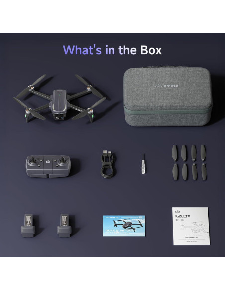 Dron Ameta S20 Pro 4K GPS con cámara 13MP y 50 min vuelo