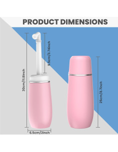 Bidet Portátil de Viaje The Iqbal Things 400ml Rosa 2