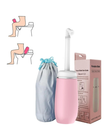 Bidet Portátil de Viaje The Iqbal Things 400ml Rosa