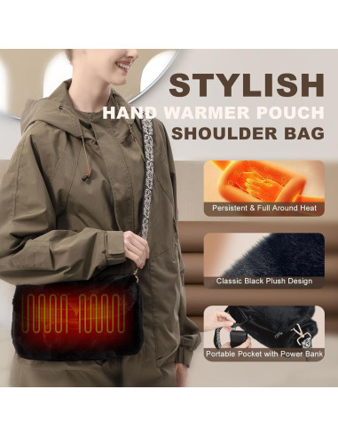 Calentadora de Manos Recargable UNCN XY-8108 10000mAh Negra