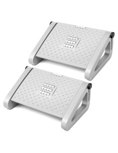Reposapiés Ergonómico Ajustable Beeveer - 2 Pcs Gris