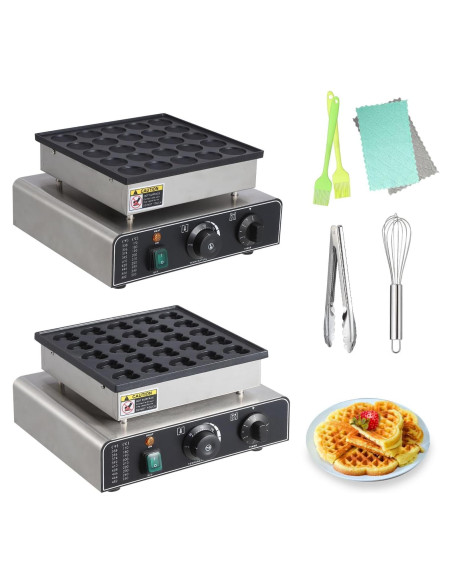 Horno de Waffles Mini Eléctrico Antiadherente RQ 25 Huecos