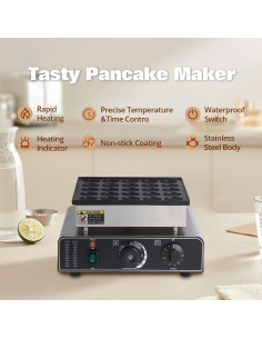 Horno de Waffles Mini Eléctrico Antiadherente RQ 25 Huecos 2