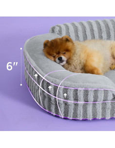 Cama Ortopédica para Perros Pequeños Lesure 60x45cm Gris 2