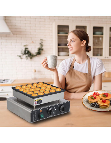 Horno de Waffles Mini Eléctrico Antiadherente RQ 25 Huecos