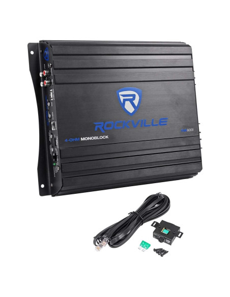 Amplificador de coche Rockville RVA600.1 1200W pico 200W RMS
