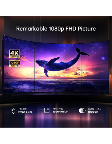 Proyector Staratlas 1080P Mini Portátil Wifi Bluetooth 1.57kg