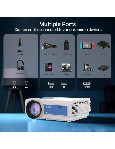 Proyector Staratlas 1080P Mini Portátil Wifi Bluetooth 1.57kg