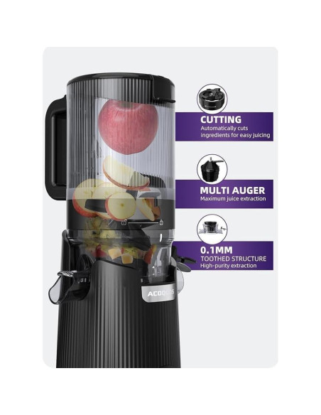 Exprimidor ACOQOOS TM-680SJ 300W 1.8L Automático Negro