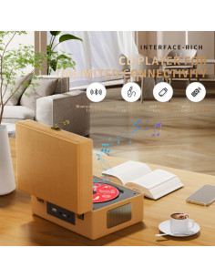 Reproductor de CD Bluetooth Yintiny TMB8 con altavoces 1.06 kg 2