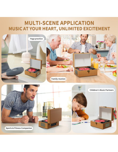 Reproductor de CD Bluetooth Yintiny TMB8 con altavoces 1.06 kg