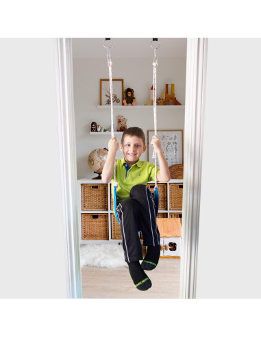 Kit de Columpio de Puerta DreamGYM para Niños - Barra, Anillos y Escalera