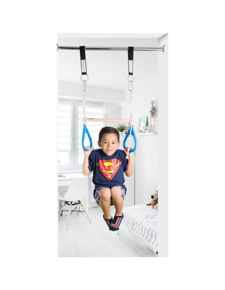 Kit de Columpio de Puerta DreamGYM para Niños - Barra, Anillos y Escalera