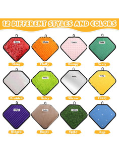 12 Alfombrillas Sensoriales WSICSE Multicolor 22.86x15.24 cm 2