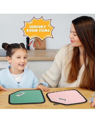 12 Alfombrillas Sensoriales WSICSE Multicolor 22.86x15.24 cm