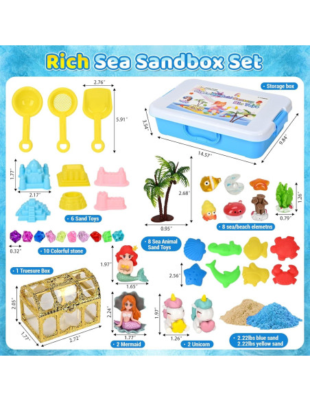 Conjunto de Caja Sensorial Unicornio y Sirena Y-FABKKI 0.99 kg