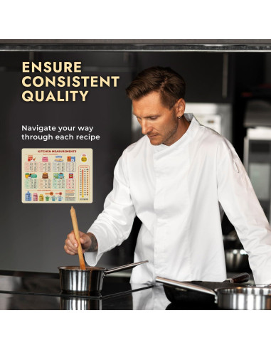 Gráfico de Conversión de Cocina Vintage Levain & Co - 23.1x17.7cm