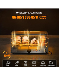 Calentador de Comida Bonnlo 1 Nivel 300W Acrílico LED 50x36cm 2