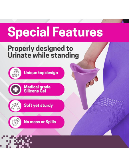 Orinal de Viaje Femenino Genérico a Prueba de Derrames 12.7cm