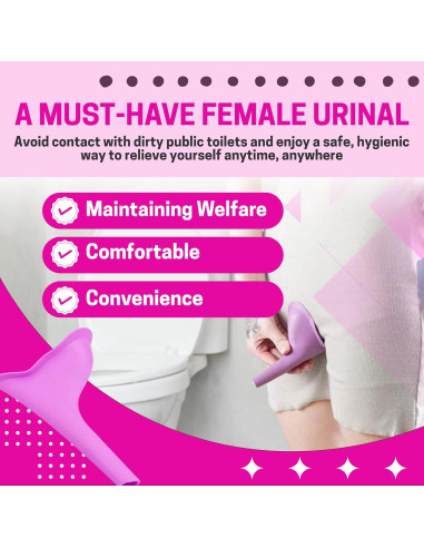 Orinal de Viaje Femenino Genérico a Prueba de Derrames 12.7cm