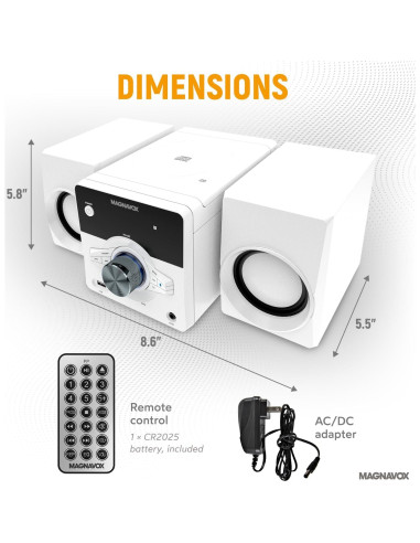 Sistema de Estante para CD Magnavox MM442 con Bluetooth y FM