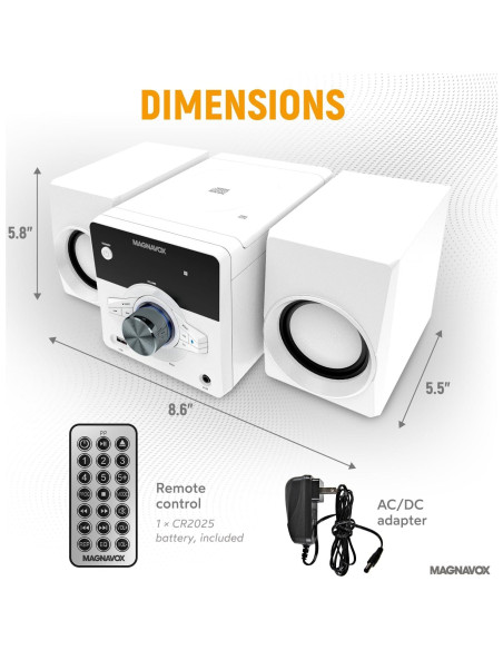 Sistema de Estante para CD Magnavox MM442 con Bluetooth y FM