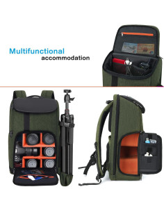 Mochila para cámara MOSISO 17.3" con compartimento para laptop 2