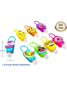 Paquete de 8 Gel Antibacterial Kinia Niños Portátil 30 ml 2