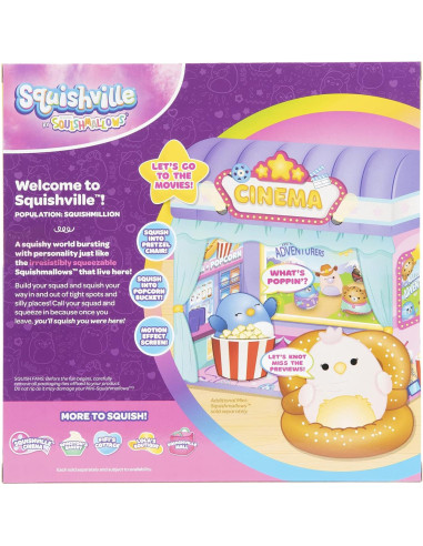 Juego de Cine Squishmallows Squishville con peluche 5 cm