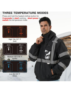 Chaqueta Térmica de Seguridad Hi-Vis DPSAFETY Impermeable 2