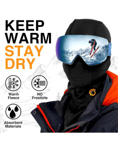 Pasamontañas GearTOP para Esquí Invierno Unisex - Negro 2