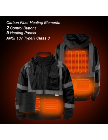 Chaqueta Térmica de Seguridad Hi-Vis DPSAFETY Impermeable