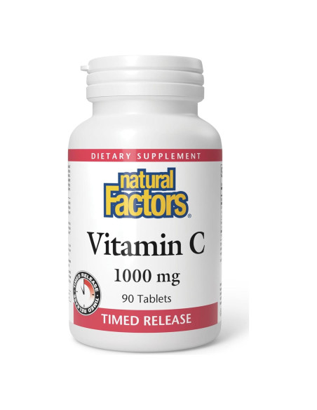 Vitamina C 1000mg Liberación Prolongada Factores Naturales 90 Tabletas Vitamina C 1000mg Liberación Prolongada Factores Naturales 90 Tabletas