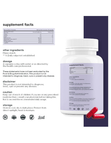 Cápsulas de Remolacha Natural Mars con Ajo y Arándano - 1 Paquete